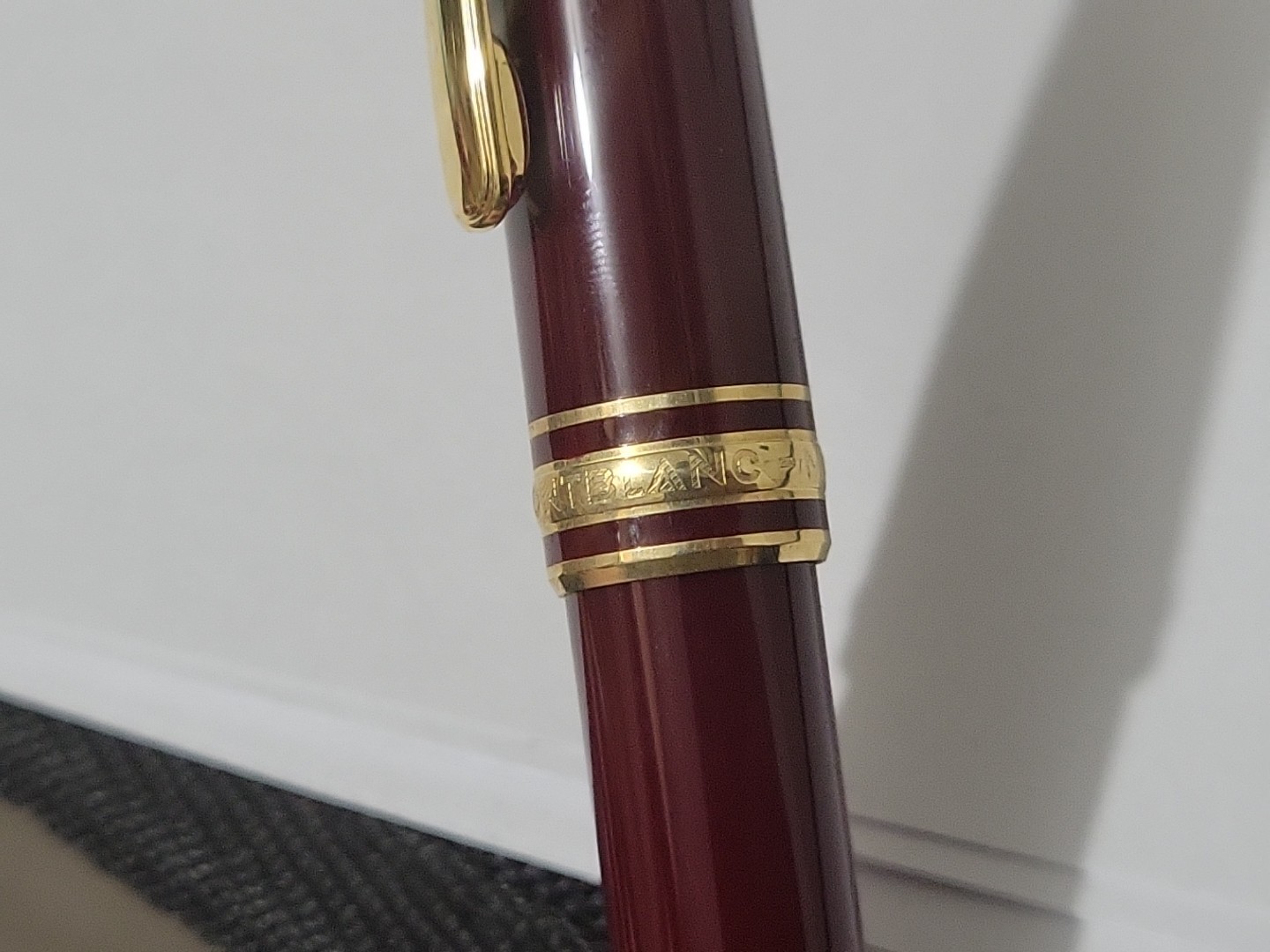 Montblanc Meisterstuck Bordeaux Ballpoint Pen Gold Trim West Germany with Box