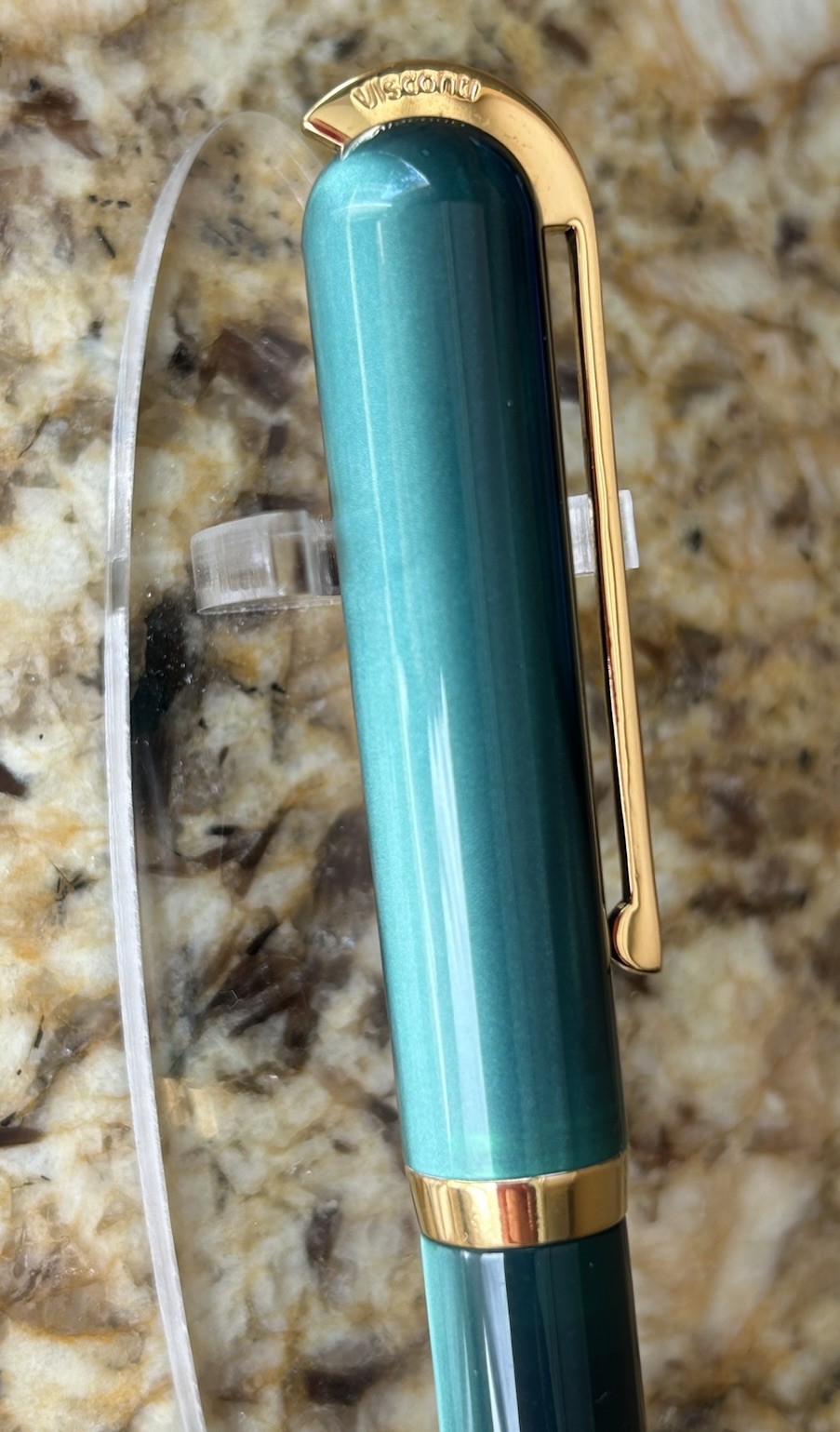 Visconti Pericle Green Pearlescent Rollerball Pen With Original Box. PRISTINE !!