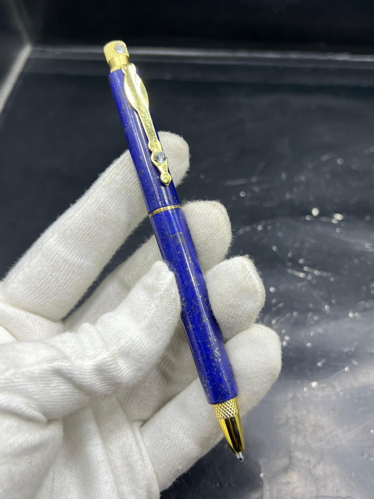 Lapis Lazuli 25g Handmade Blue Ink Ballpoint – Natural Gemstone, Wholesale