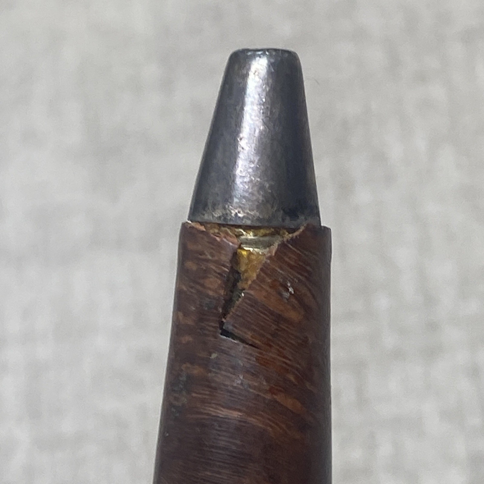 Cesare Emiliano Silver 925 Ballpoint Pen Signed Engraved Briar Wood- Rare Find