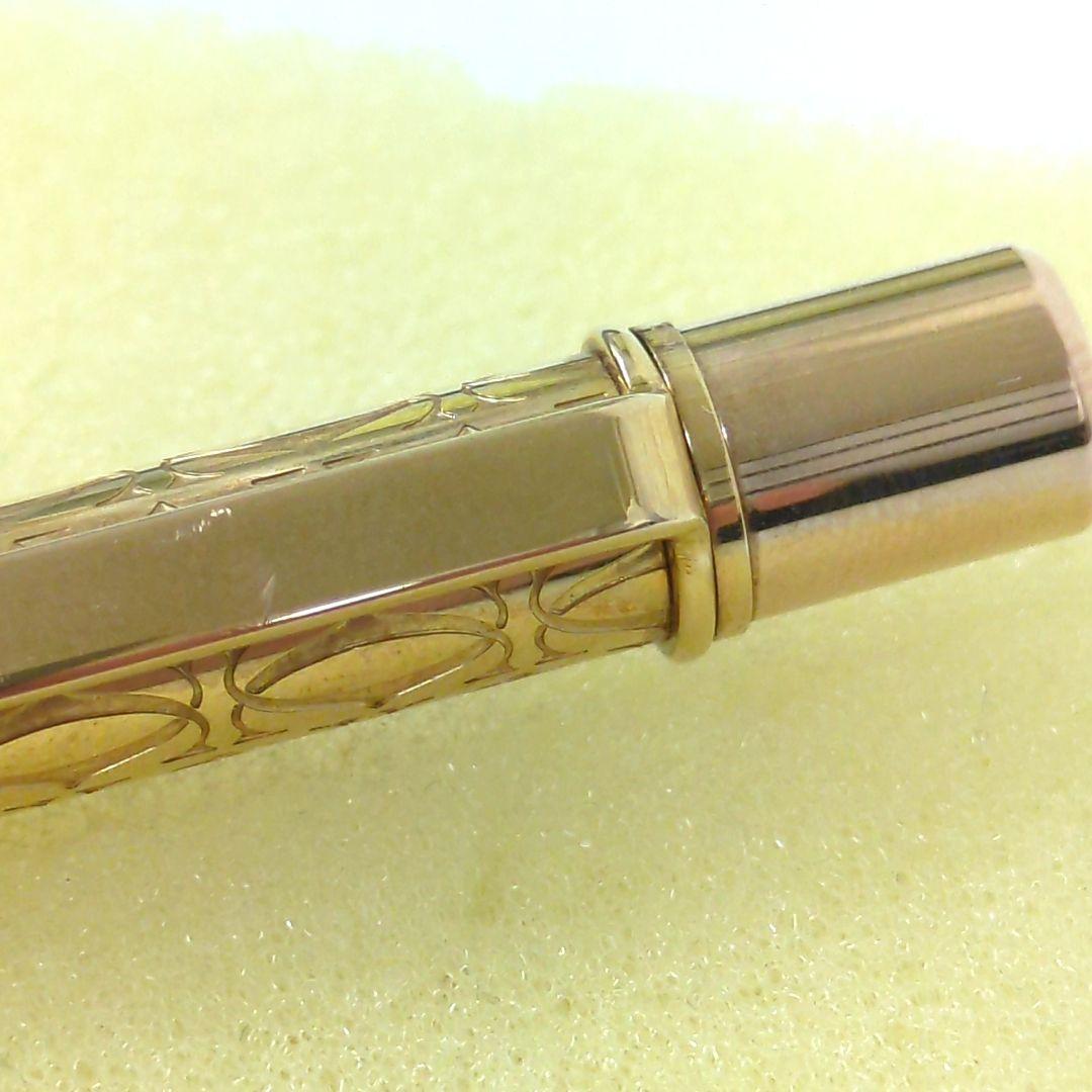 Cartier C de Ballpoint Pen Stationery Gold Authentic Unisex RARE w/ boxed