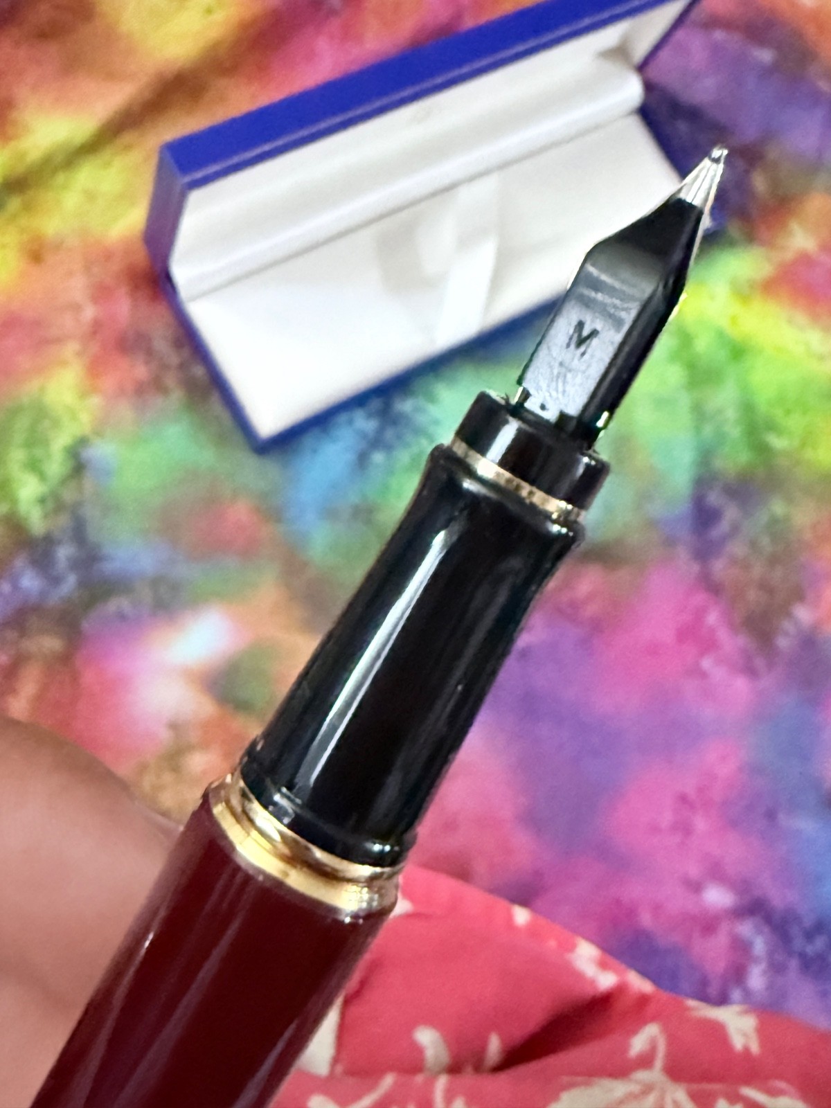 Waterman Paris Vintage X-pert Solid Burgundy Cartridge Fountain Fill Pen France