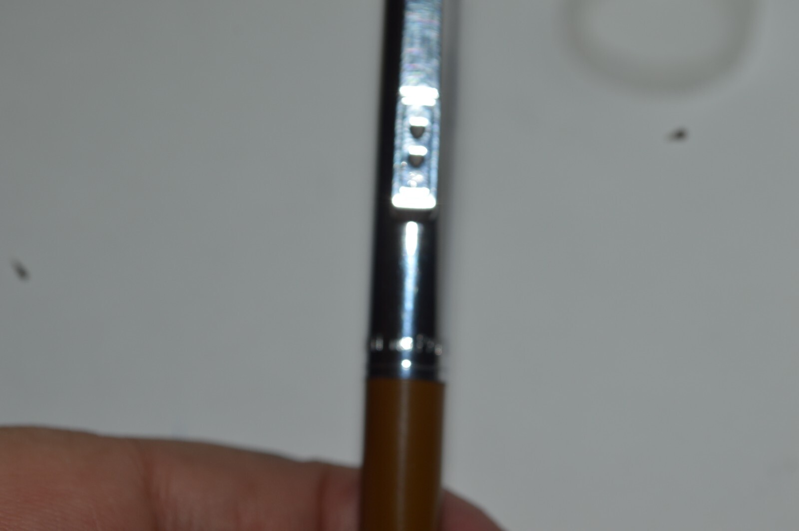 PAPER MATE Profile Slim Grip Ballpoint Pen Brown-Chrome Barrel Made In USA 1990s