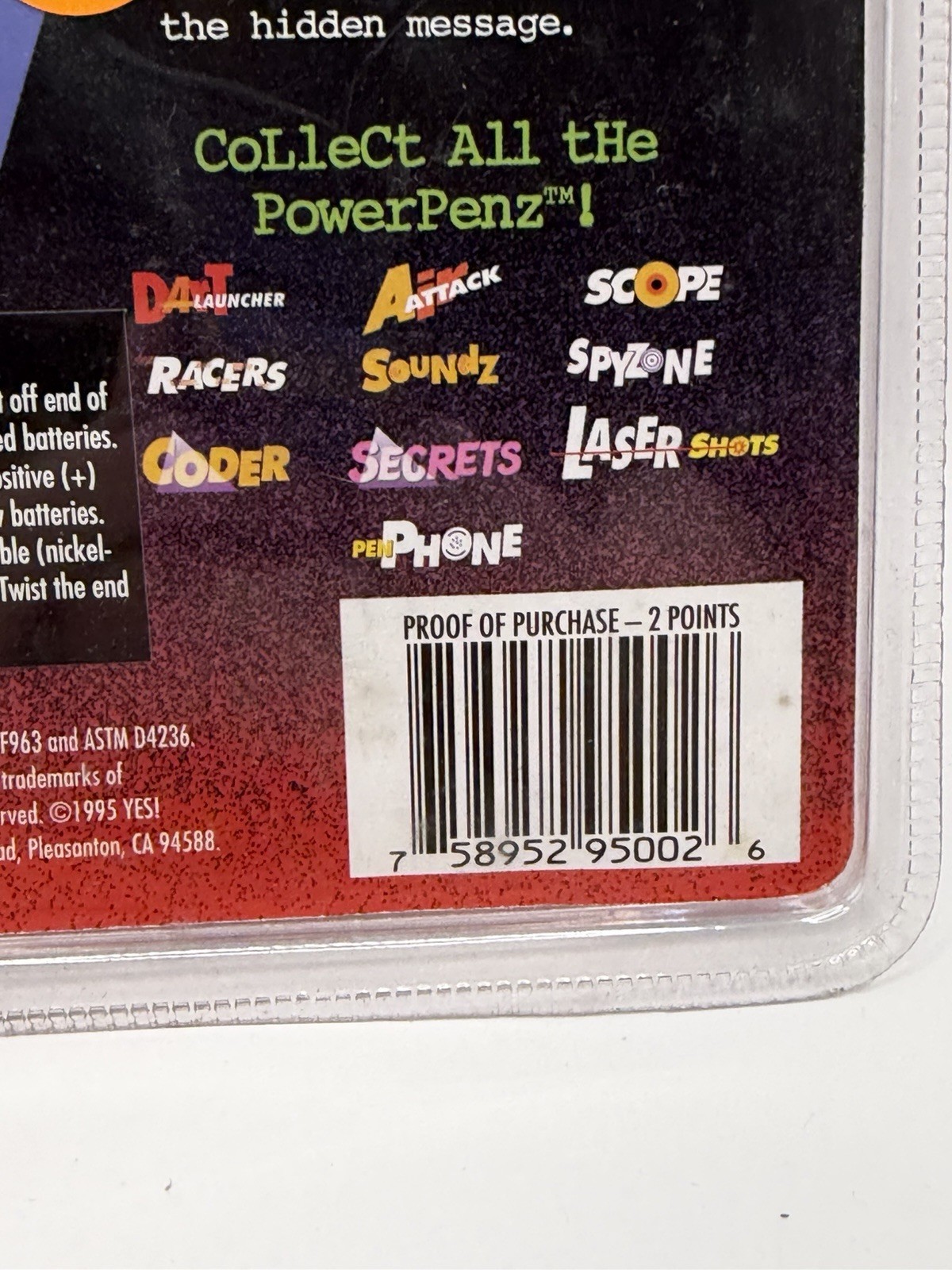Electro Powerpenz Pen Secrets 1995 Yes Gear Blue Purple Pink Vintage Rare New