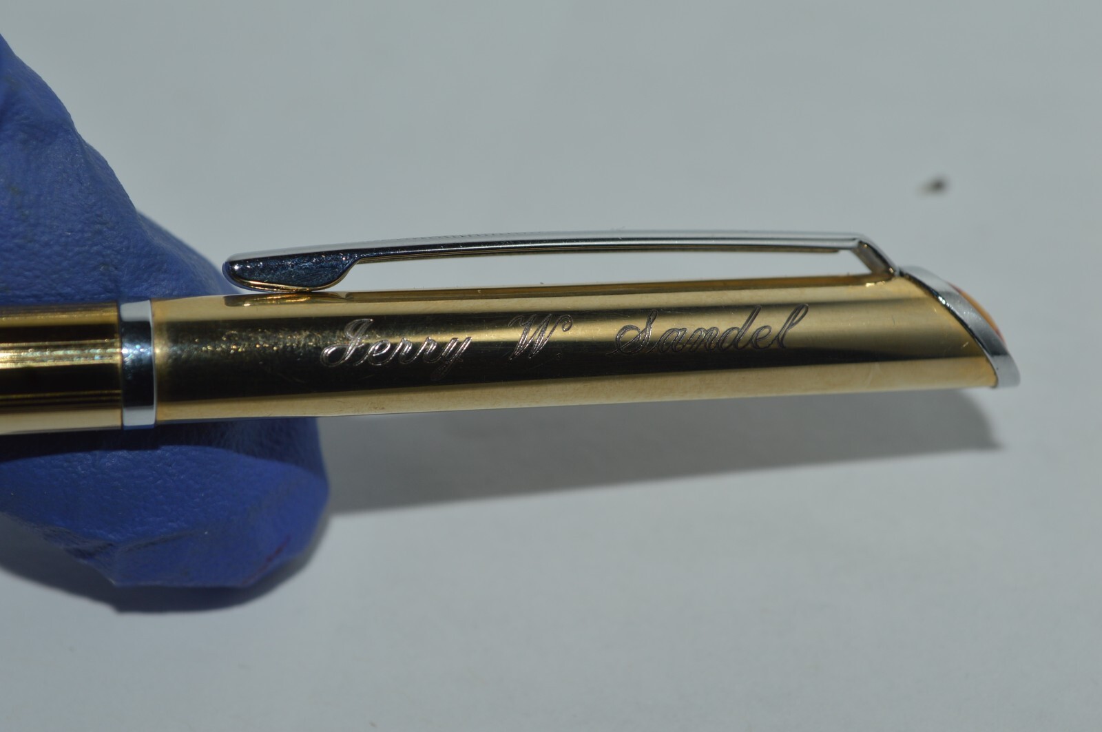 QUILL Ballpoint Pen Engraved Jerry W Sandel New Mexico State Symbol New Old Pen