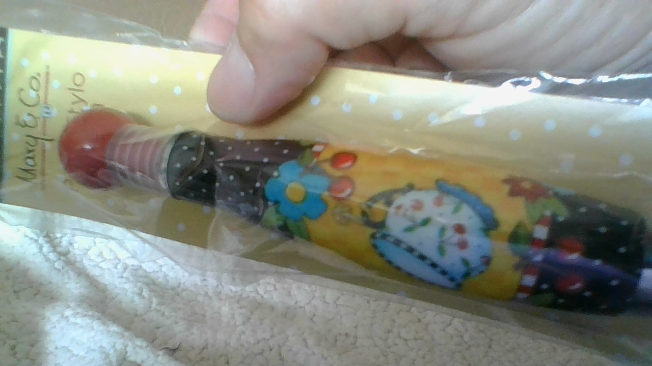 Mary & Co Bubble Pen NEW Engelbreit Whimsical Teacup Cherries Fun Polka Dot WOW