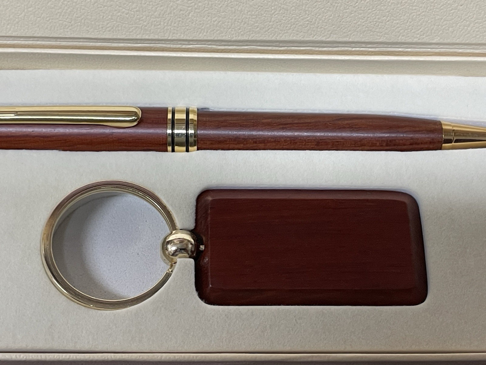 Engravable Rosewood Pen & Keychain Gift Set Blank Engravable
