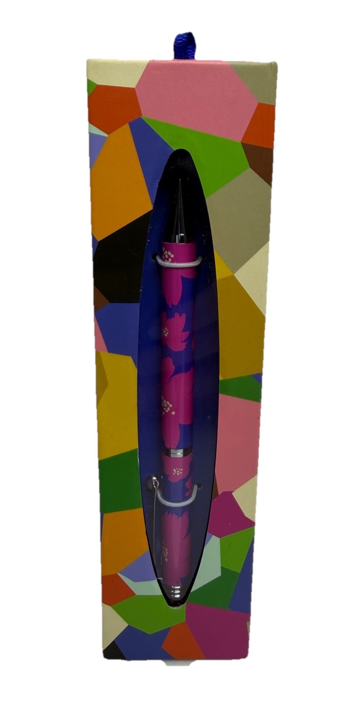 Vera Bradley Ball Point Pen in Tropical Floral Pink Pattern Black Ink NIB