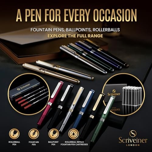 Heavy Gold Rollerball Pen, Award Winning Luxury Pocket Pen with gold 14. Gold