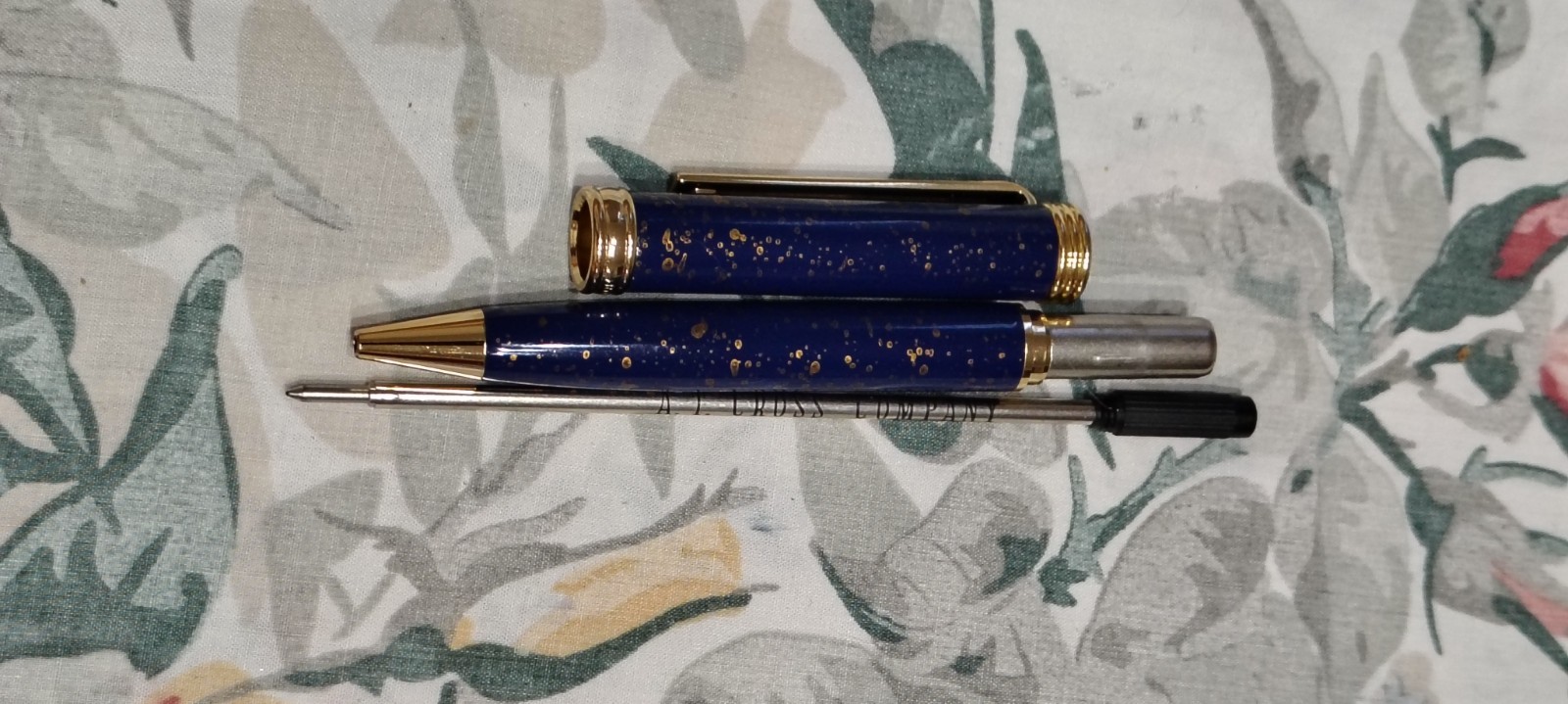 Over Size Colibri ROC Blue & Gold Trim Ball Point Pen