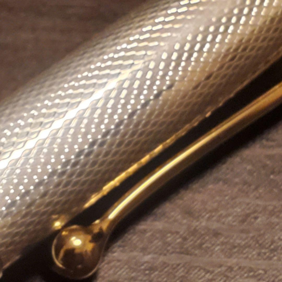 AURORA Optima Solid Silver Ballpoint Pen Sterling Silver K18
