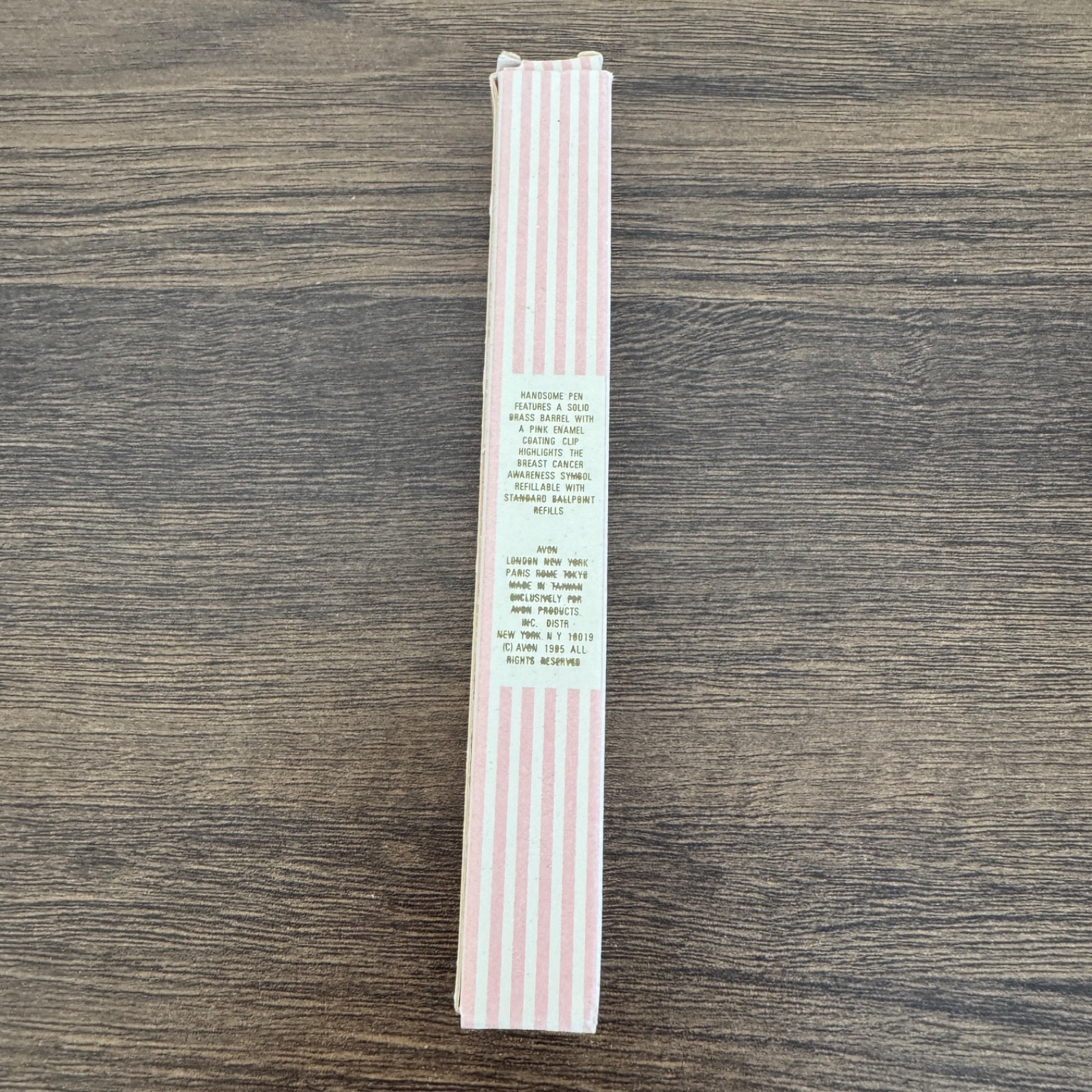 Vintage 1995 Avon Pink Enamel Breast Cancer Awareness Ballpoint Pen
