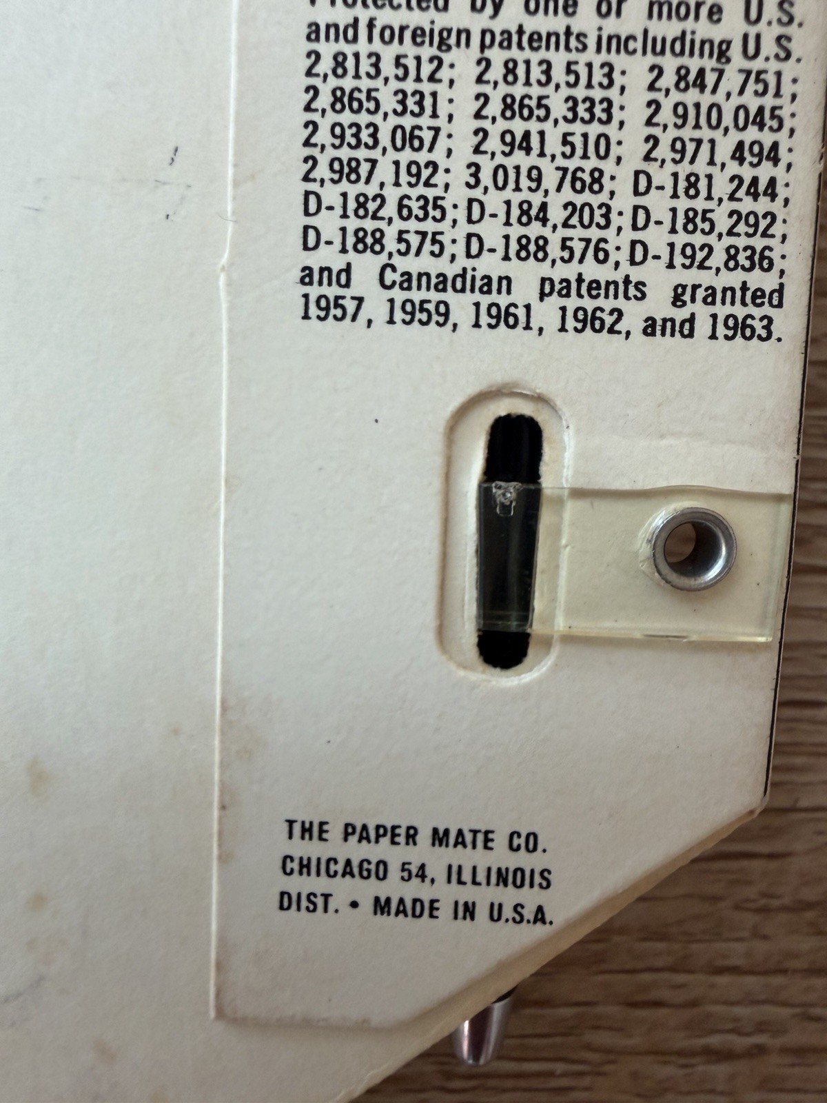 Vintage Paper Mate Ninety-Eight Ballpoint Pen NOS On Card Made USA 98¢ Black