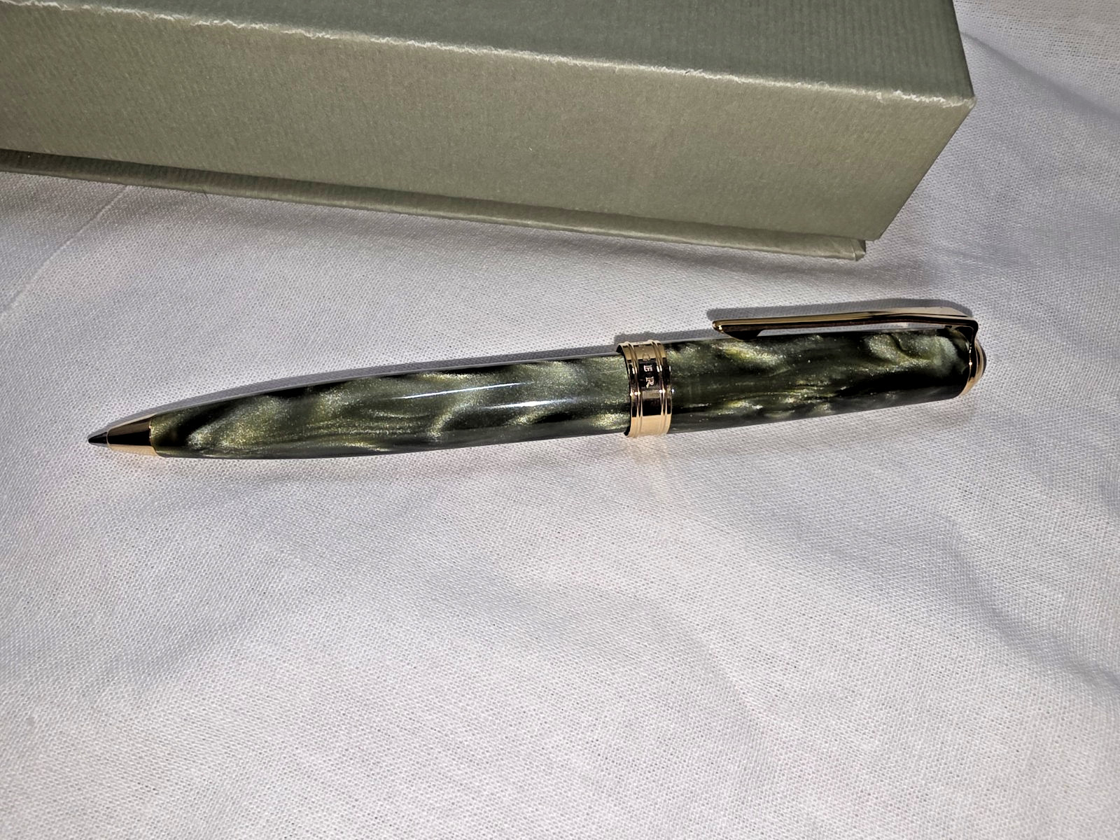 Levenger True Writer Classic Elements Earth Ballpoint Pen NEW InBox Tested Green