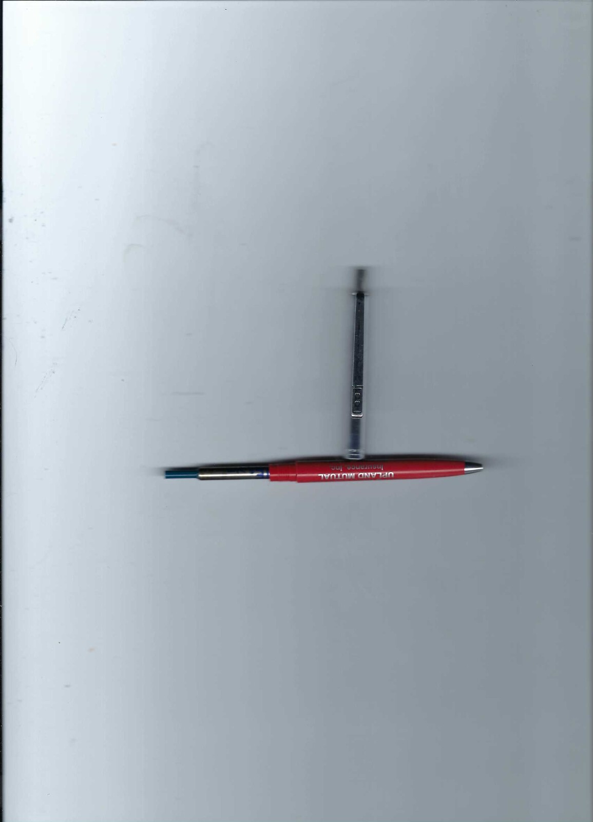 Vtg. PaperMate Profile Slim Grip Red & Chrome Two Heart BallPoint Pen-Upland