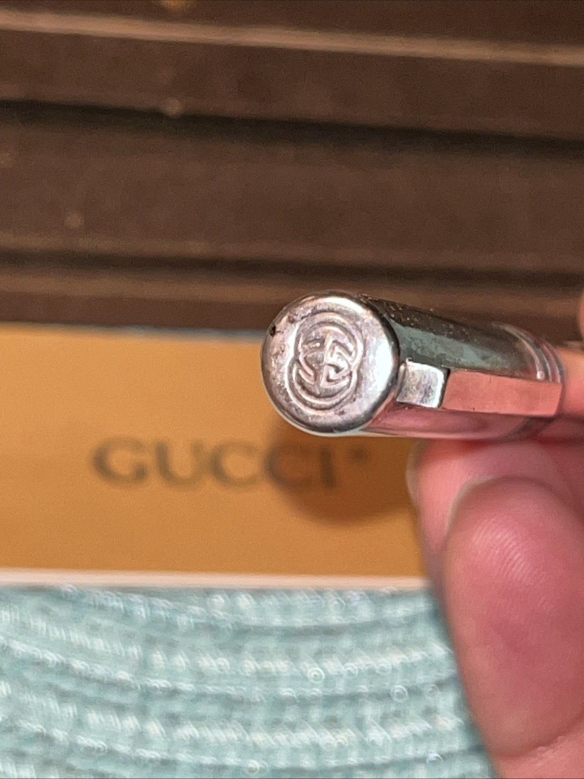 Vintage Gucci FS-10000 Solid Sterling Silver Ballpoint Pen – Working Box Papers
