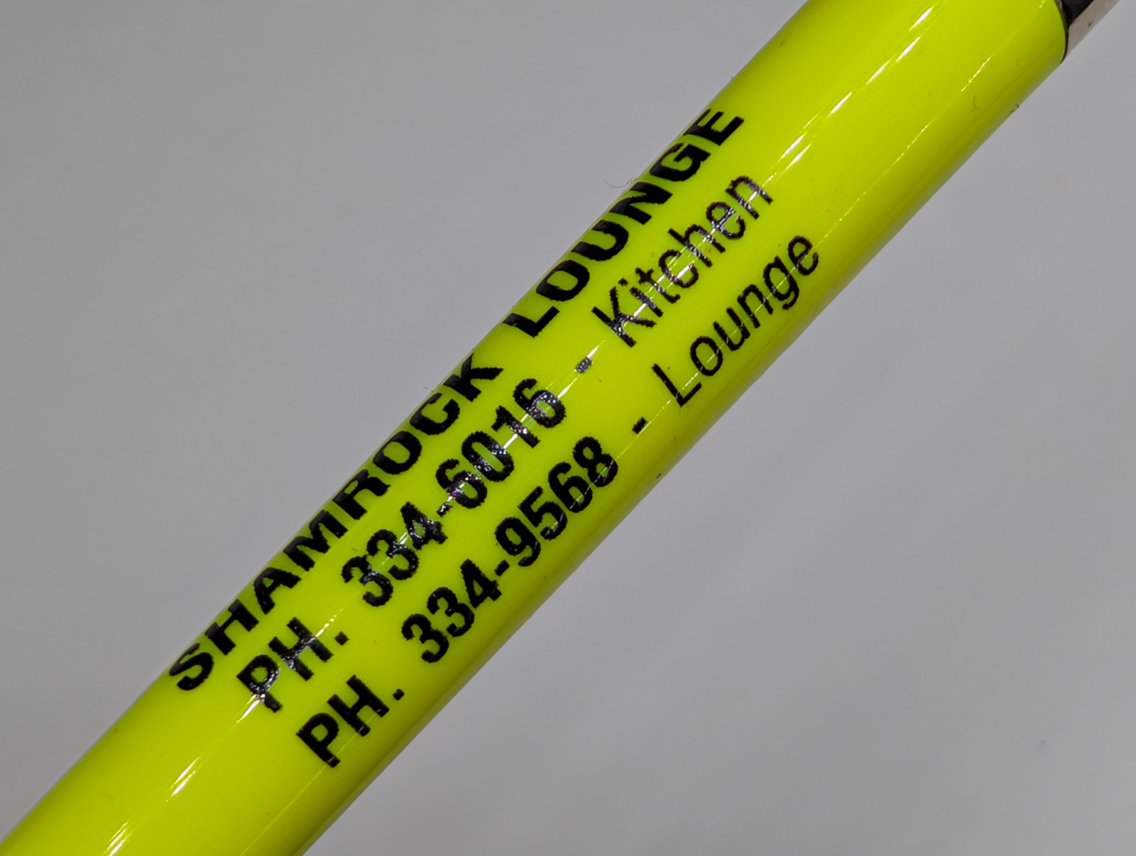 c1970s Shamrock Lounge Kitchen Bar Irish Clover Advertising Ballpoint Pen