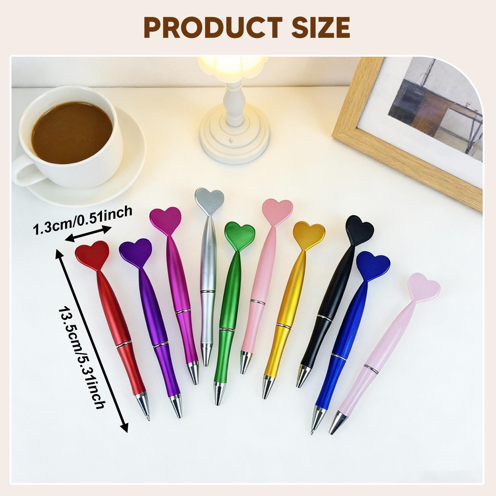 10Pcs Valentine’s Heart Shaped Pens for Sketching Party Favors Office