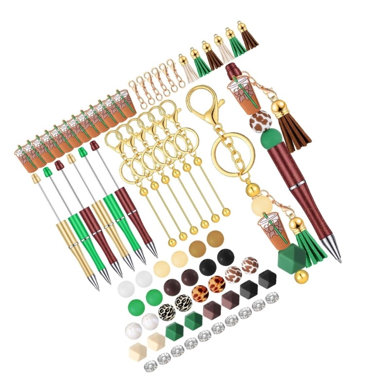 86Pcs DIY Bead Ballpoint Pen Set, for Kid Adult Christmas Gift
