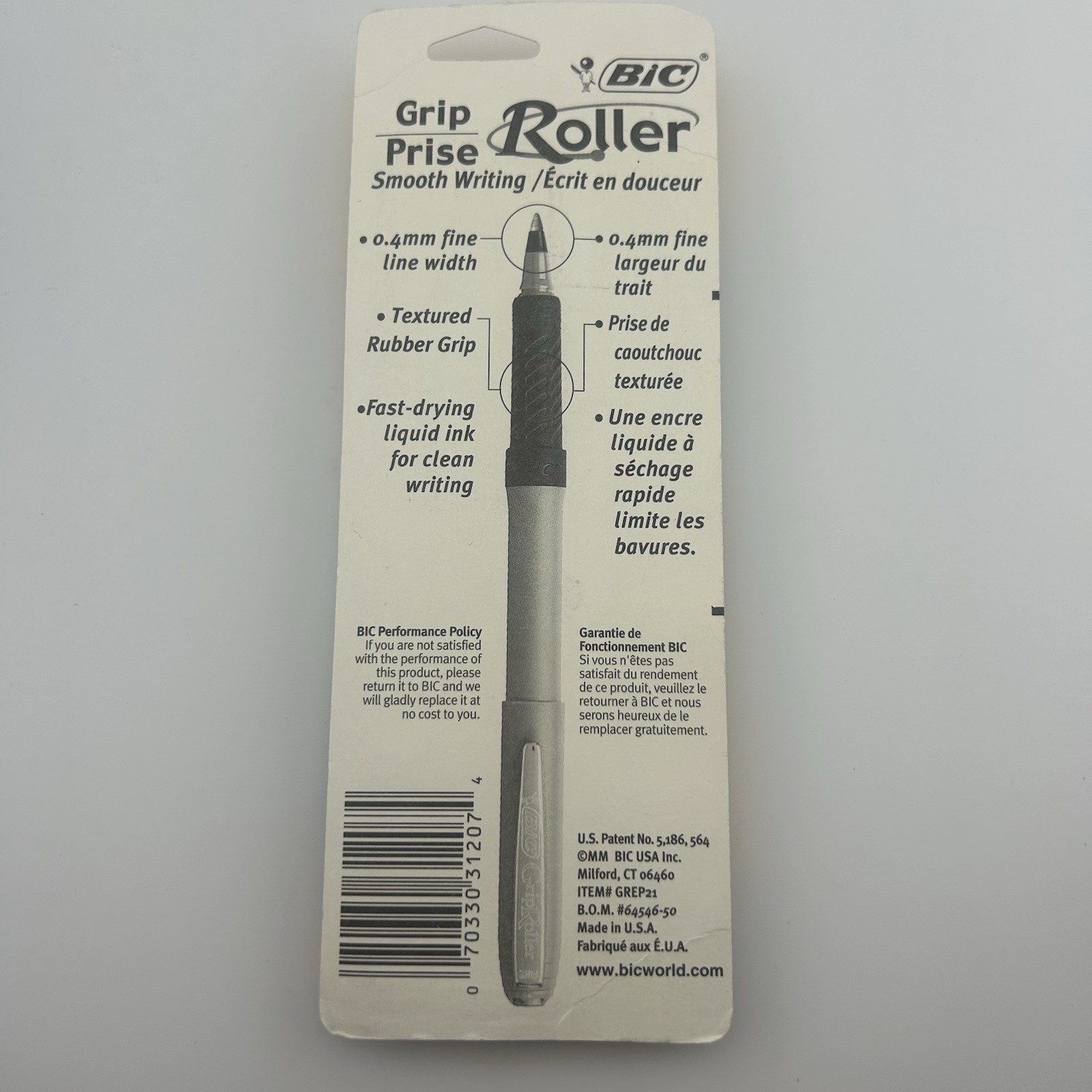 Vintage Bic Grip Prise Roller Pens 2 Pack Black Ink Rare Find In Package Fine Pt
