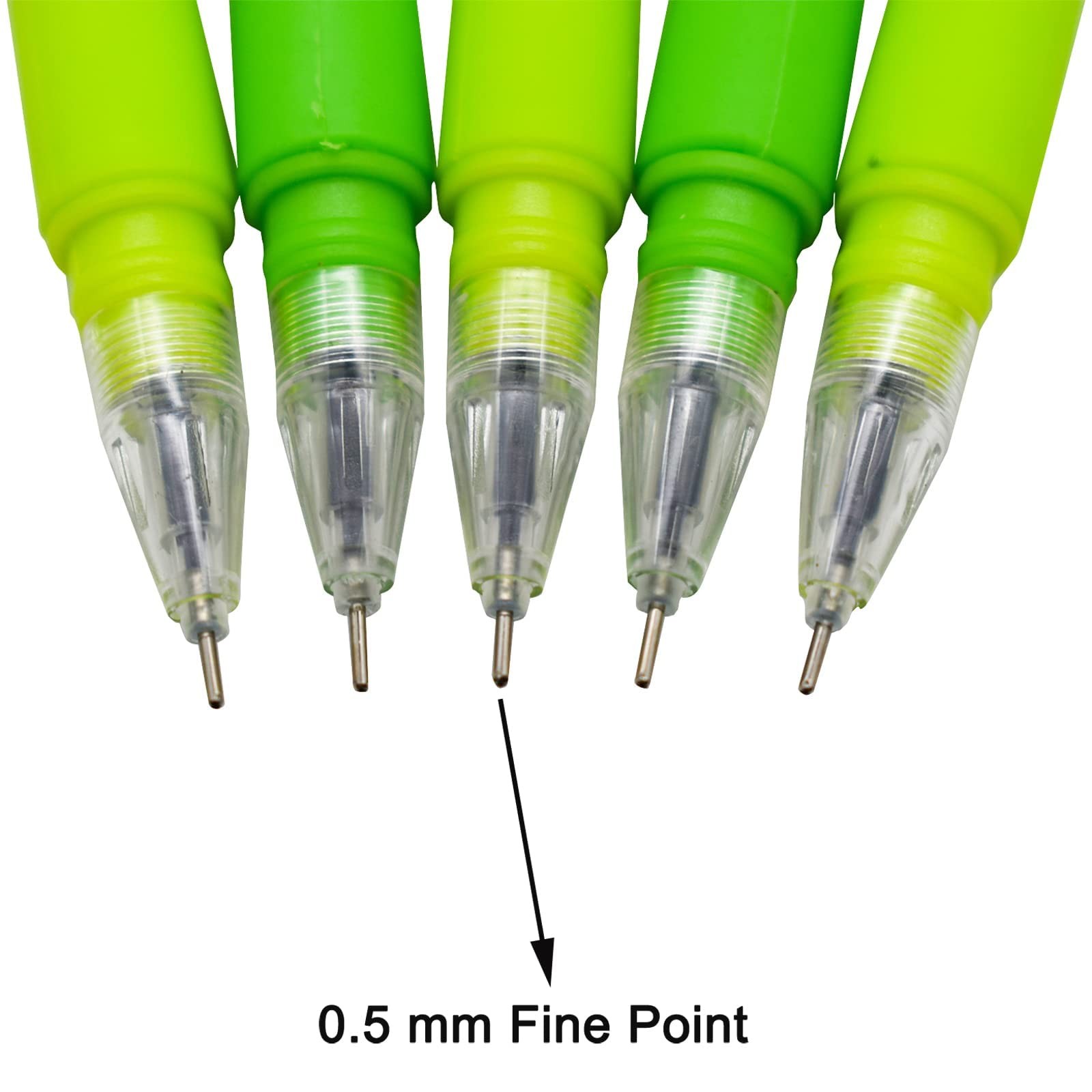 Four Leaf Clover Ballpoint Pen 12 Pieces Set 0.5mm Black Ink Gel Stationery