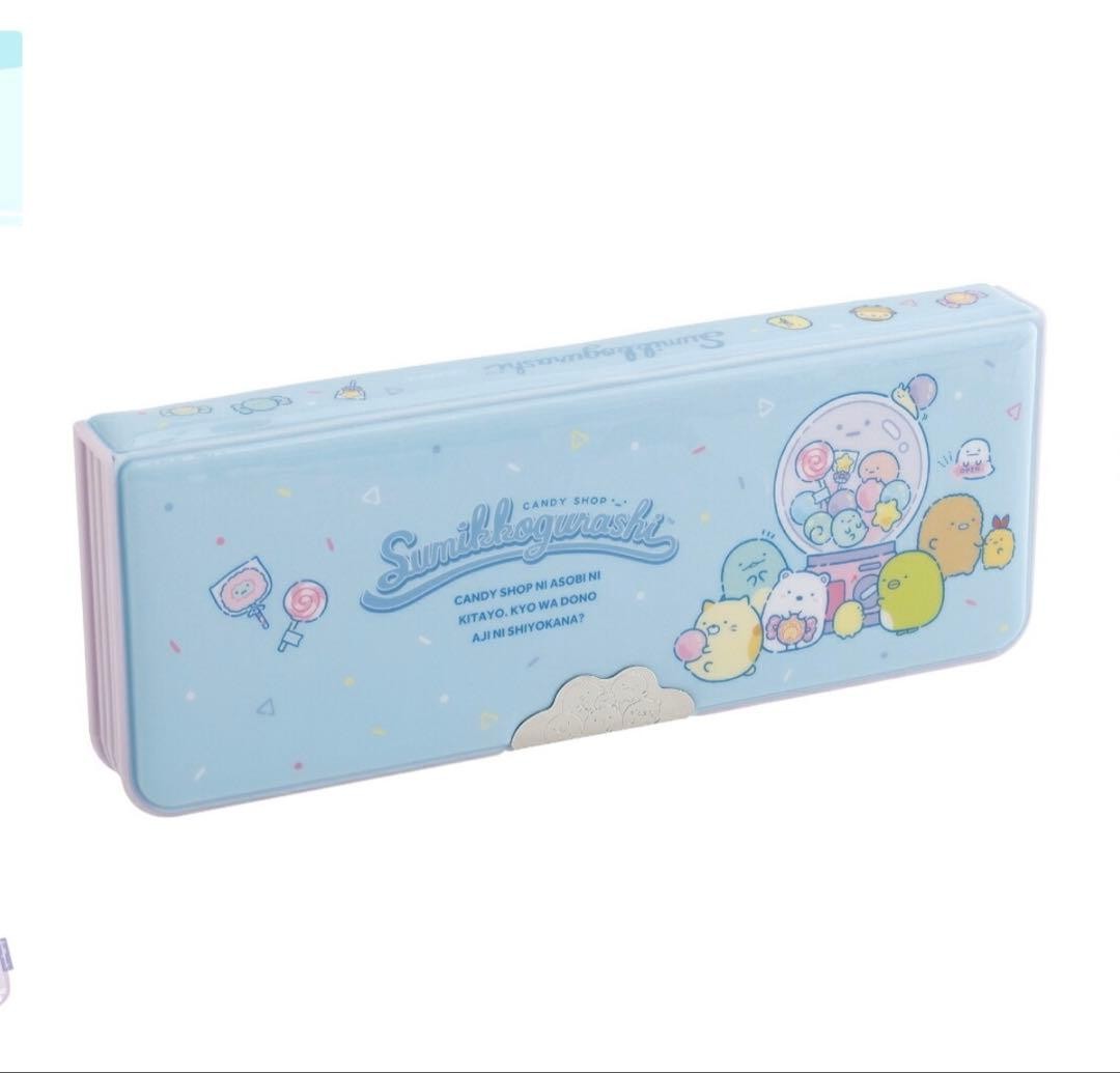 Sumikko Gurashi Soft Pencil Case Happy School Blue Pencil Case Open on Both Side