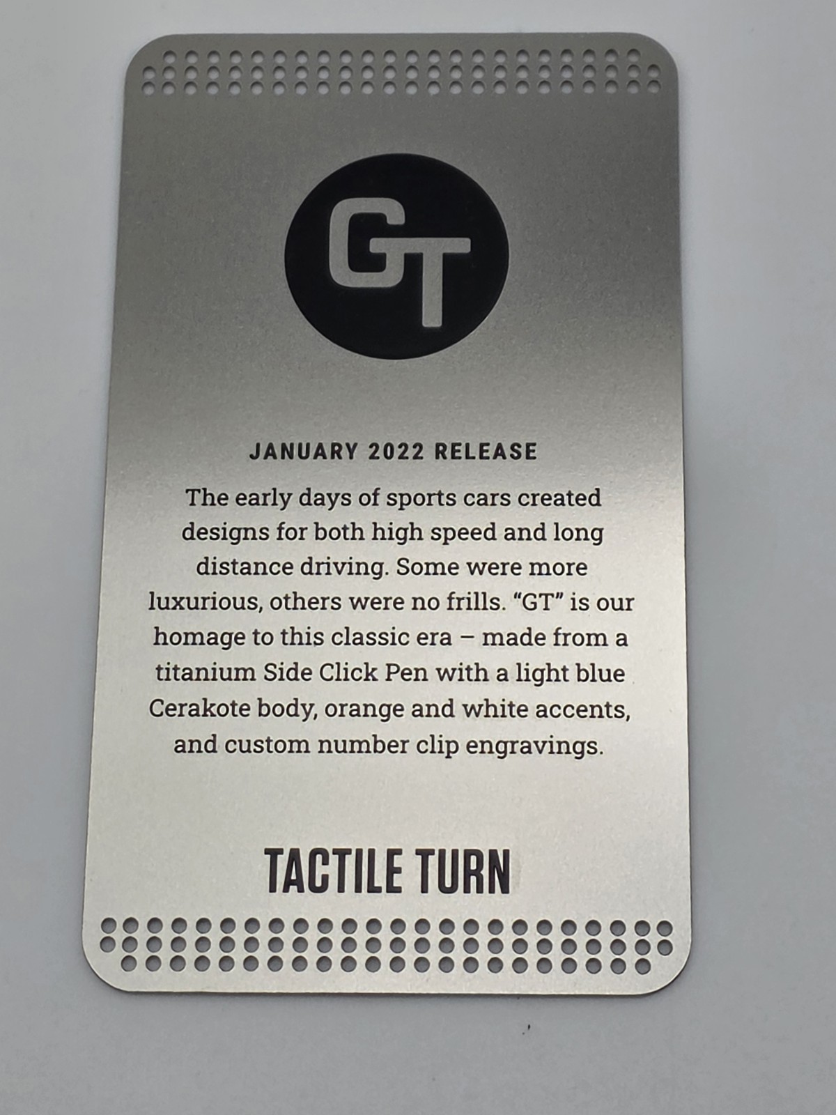 **NEW** Tactile Turn GT Winter 2022 Seasonal Release Standard Side Click w/ COA