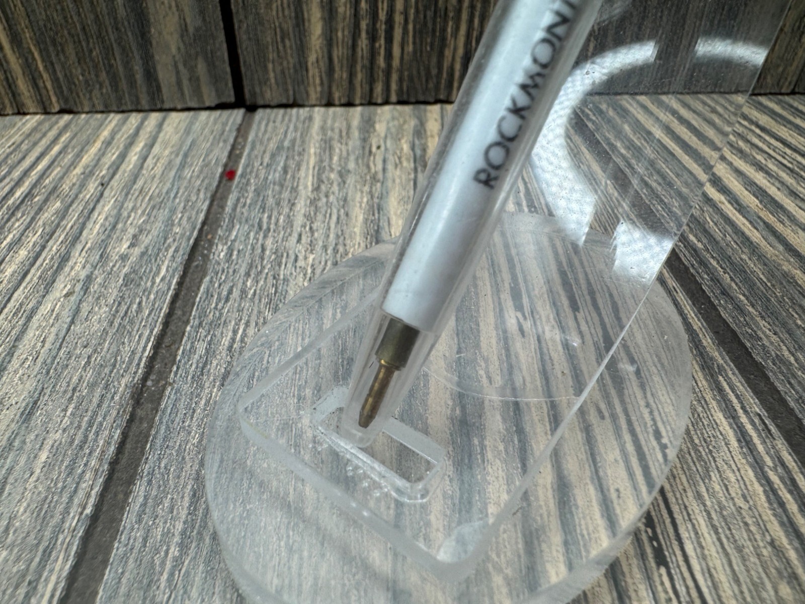 Vintage Rockmont College Branded Ballpoint Pen Blue & Silver