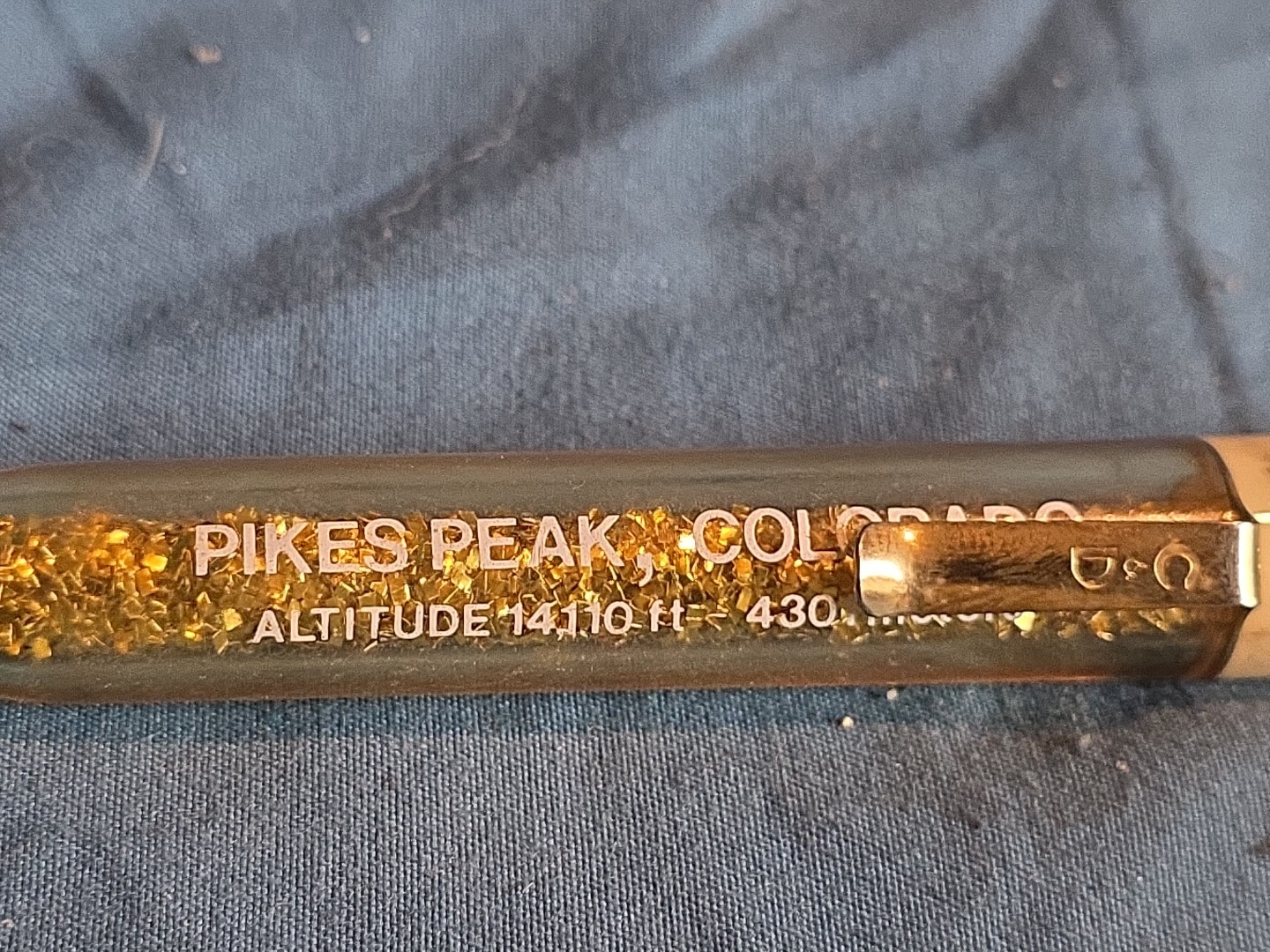 Vintage Pikes Peek Co Advertising Ball Point Pen C&D Altitude