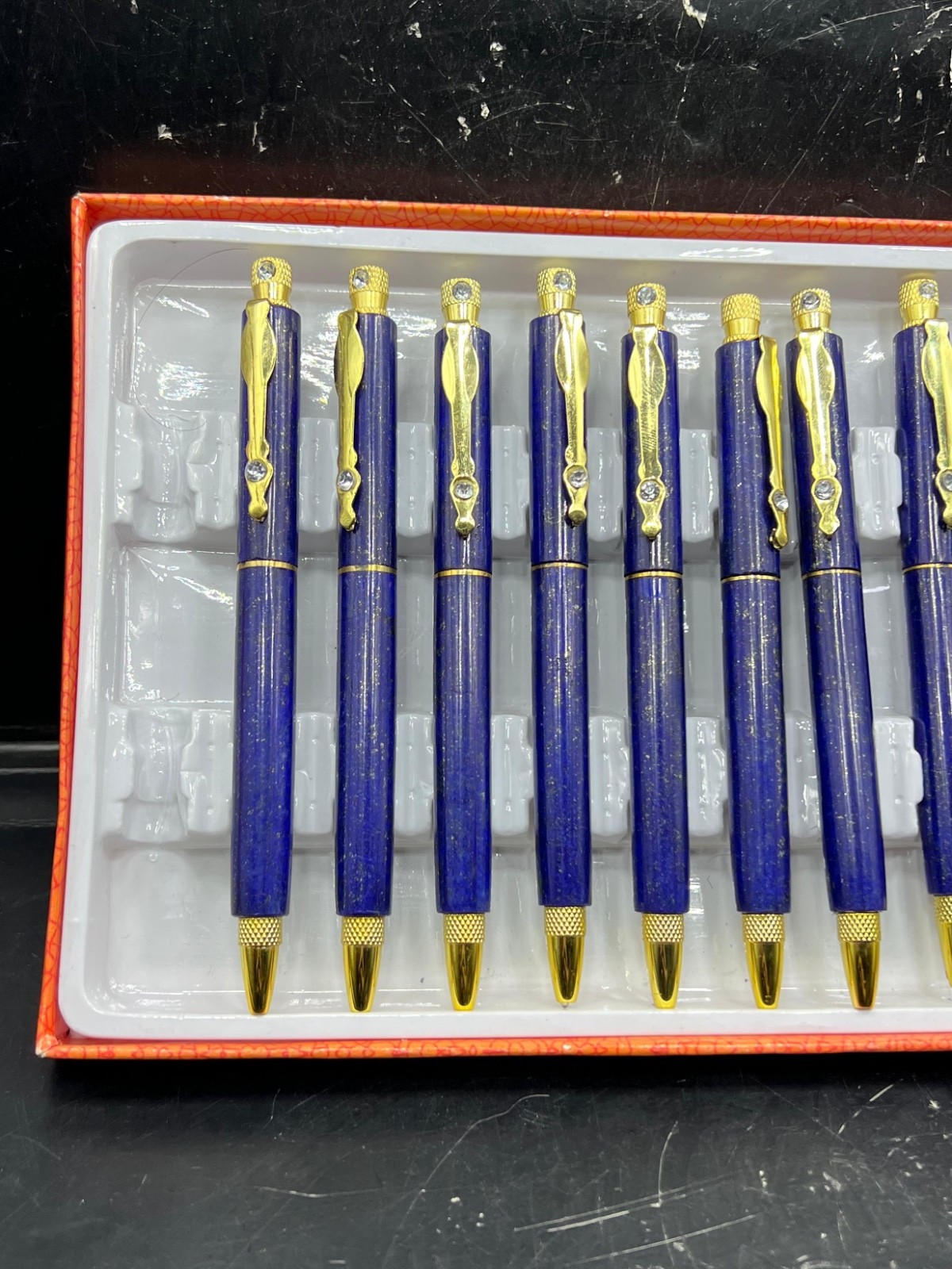 Lapis Lazuli 25g Handmade Blue Ink Ballpoint – Natural Gemstone, Wholesale