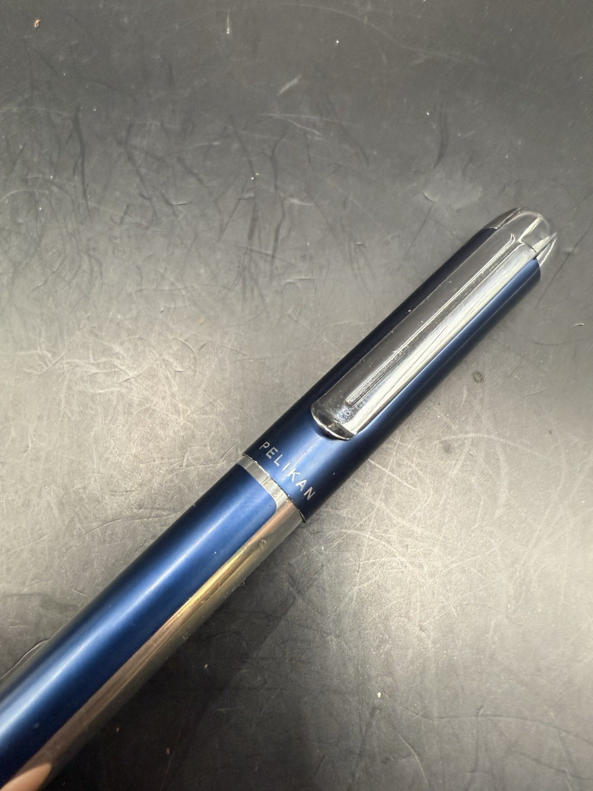 Pelikan Pura K40 Blue & Silver Ballpoint Pen Made In Germany Needs Ink Refill