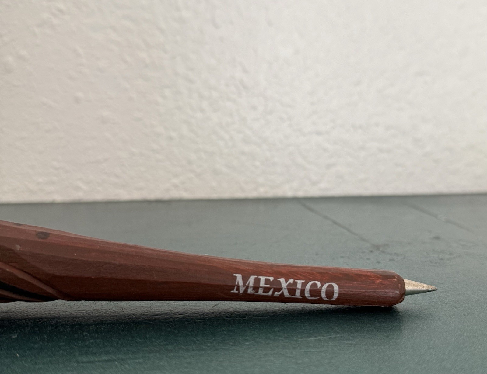 Brown Eagle Wood Carved and Painted Pen Mexico Playa Del Carmen Souvenir