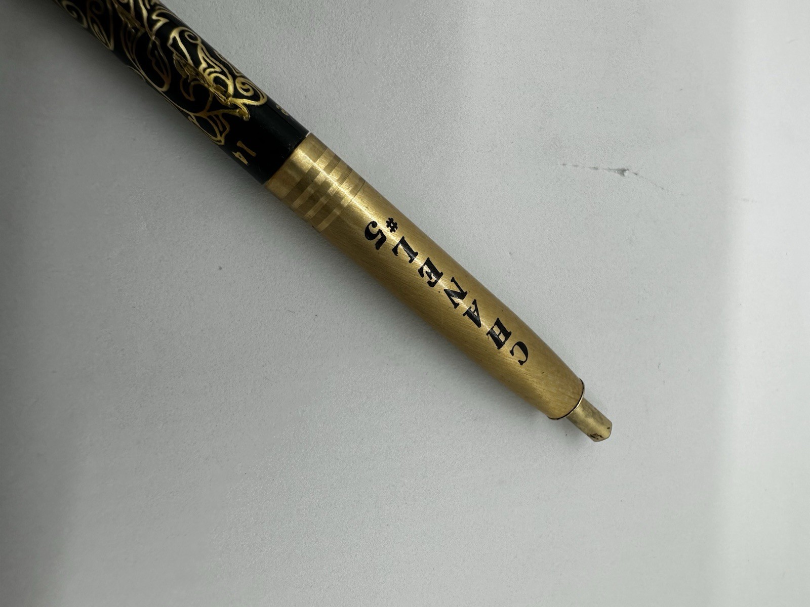 Vintage Arpege Perfumed Writing Pen Set 14 KT Gold Filigree with Case