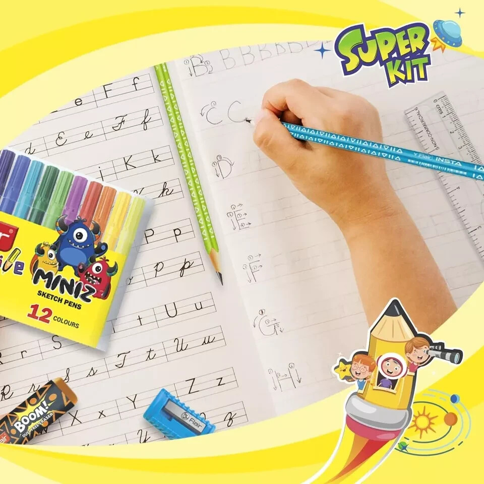 Creative Series Super Smart Kit Writing Coloring Drawing Shading Ideal for Gift