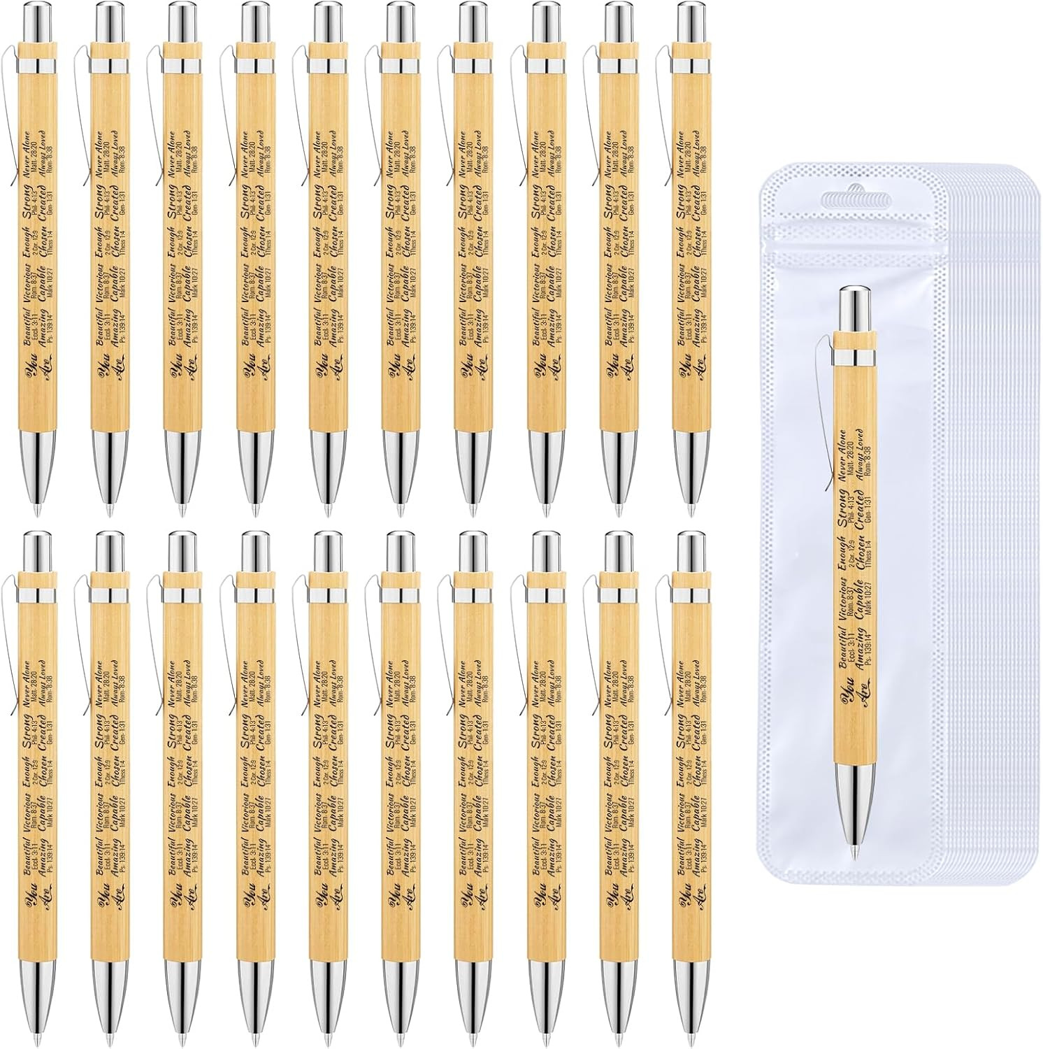 20 Pcs Christian Gifts Bible Verse Pens – 10 Christian Pens with Inspirational B