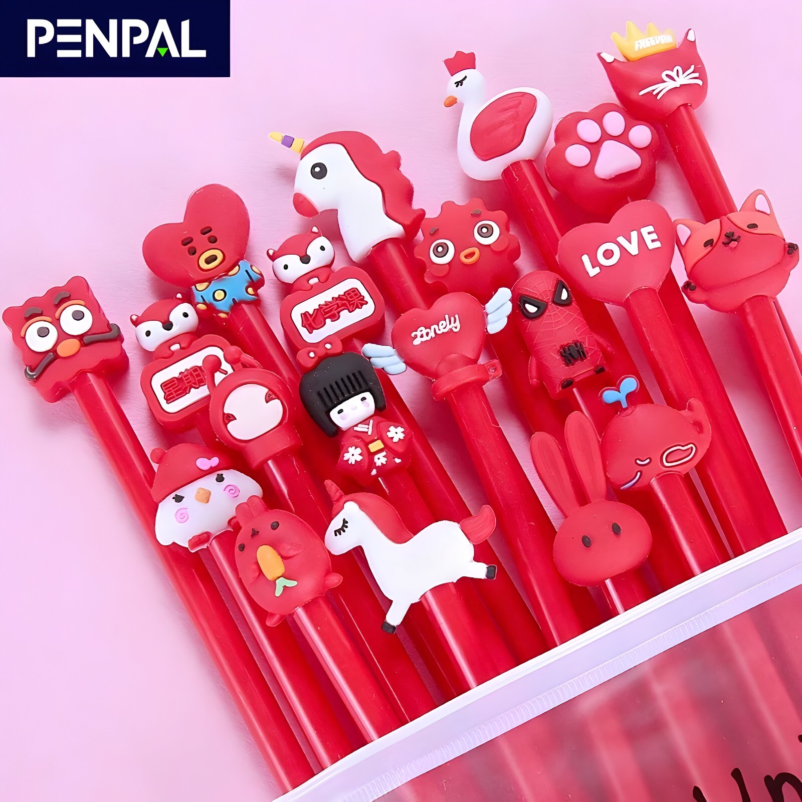 5 Pcs/Cartoon Color Gel Pen Set 0.5mm Black Ink School Office Stationery(random)