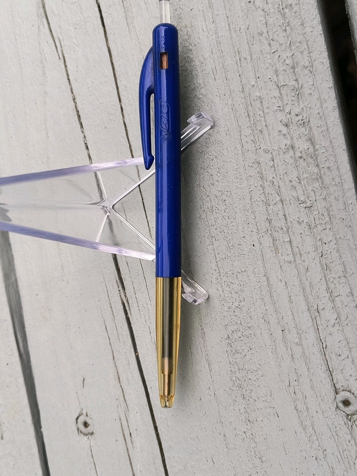 Early Blue Bic Clic Pen – Ink Dried From Age, Otherwise Condition Is Great