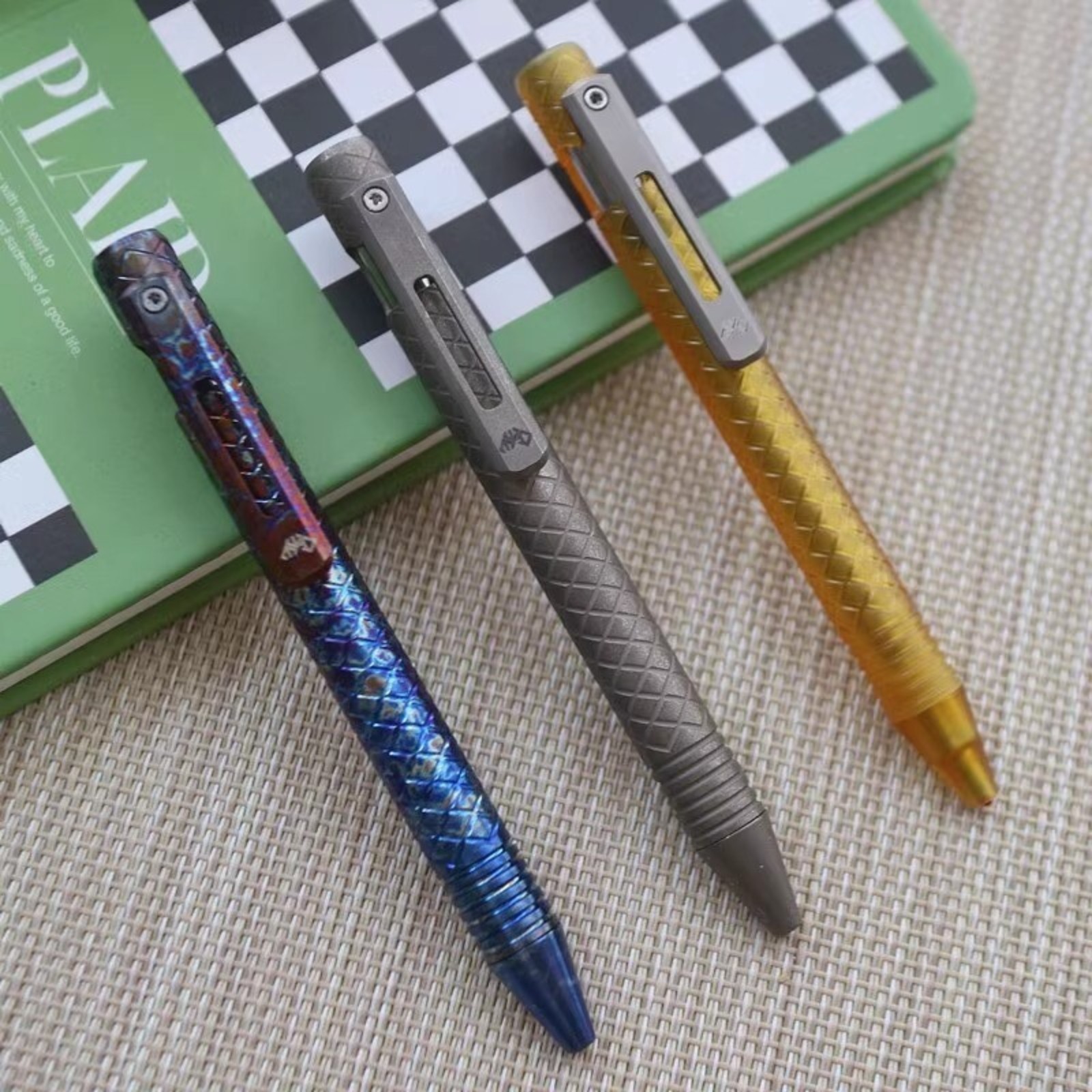New EDC Titanium Alloy + POM / PEEK / PEI Pocket Pen Ballpoint Signature Gel Pen