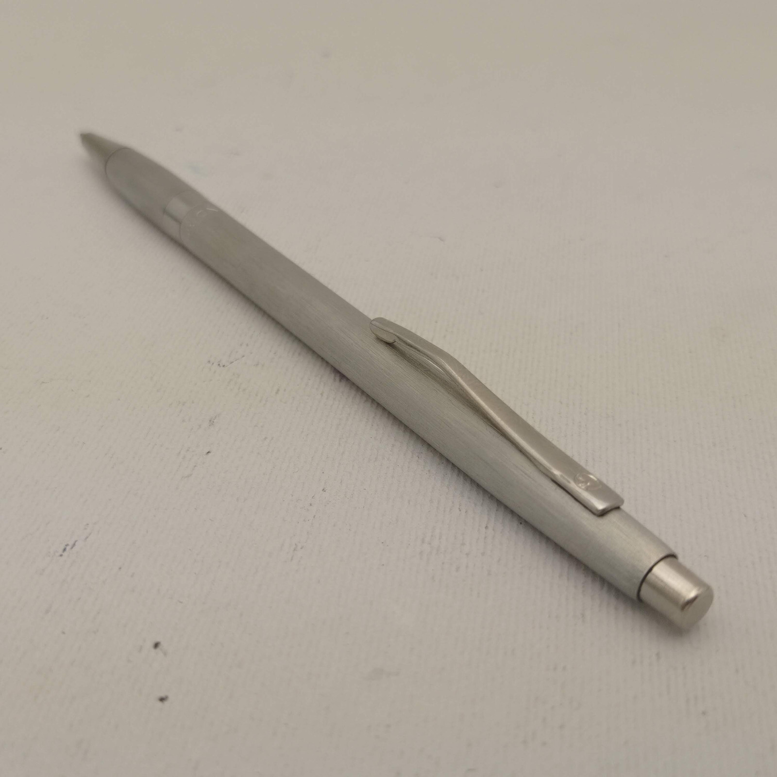 FEND BRUSHED STEEL BALLPOINT PEN AND MECHANICAL PENCIL 0.5MM SET VINTAGE UNUSED