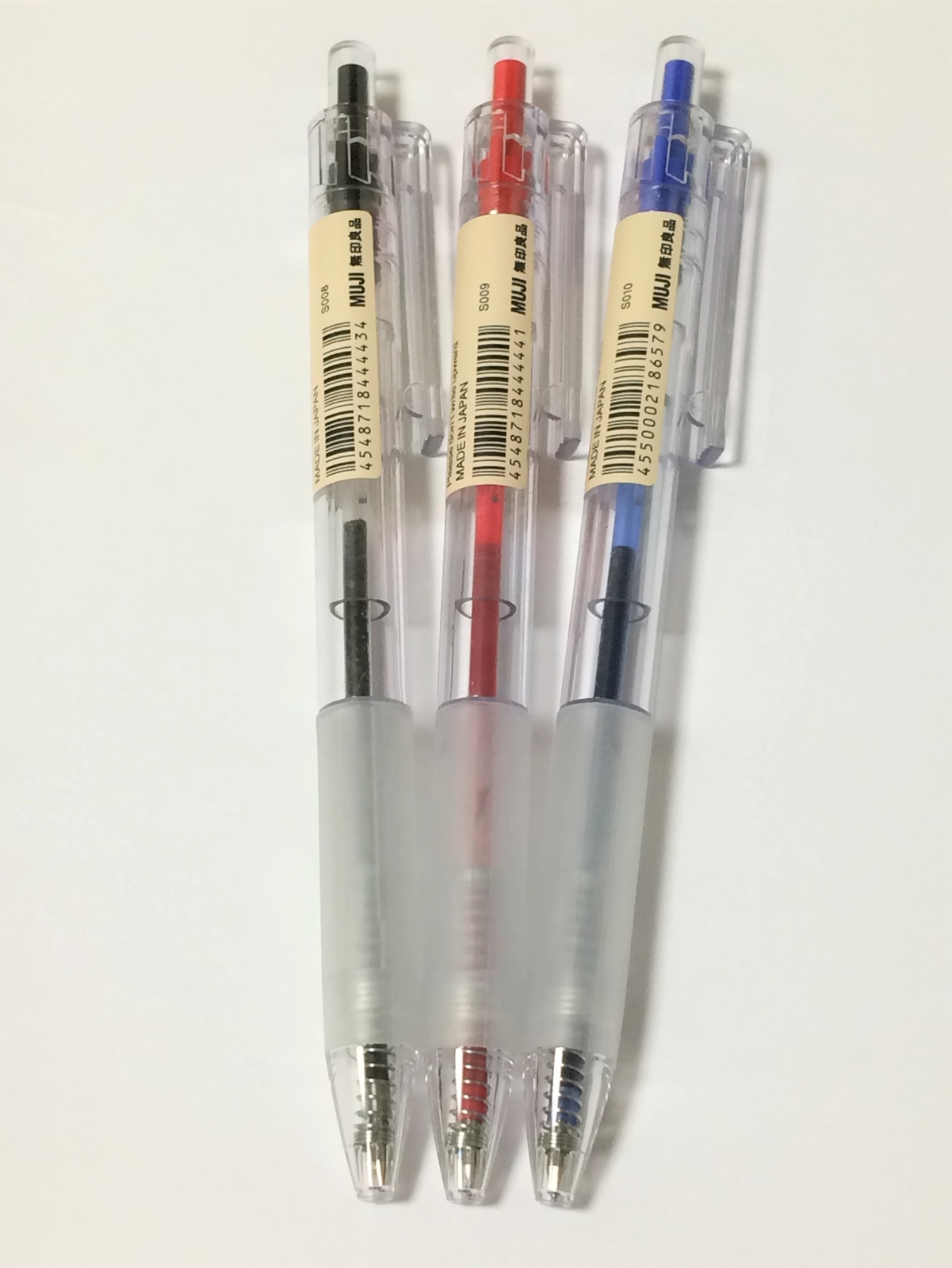 Muji Polycarbonate Rubber grip Ball Point Pen 0.7mm 3 Color Select