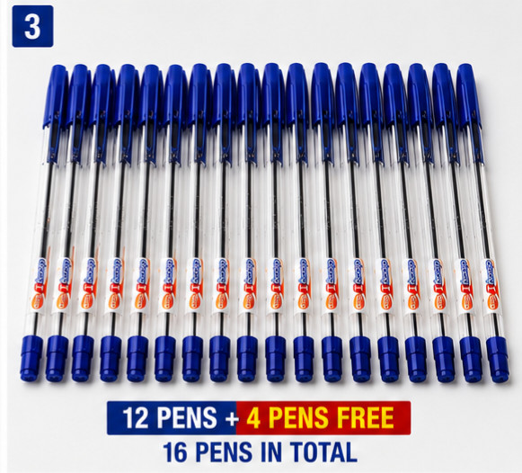 Atlas Chooty T Ballpoint Pen Smooth Blue,Black,Red, Buy 12 get 4 FREE. Free Ship