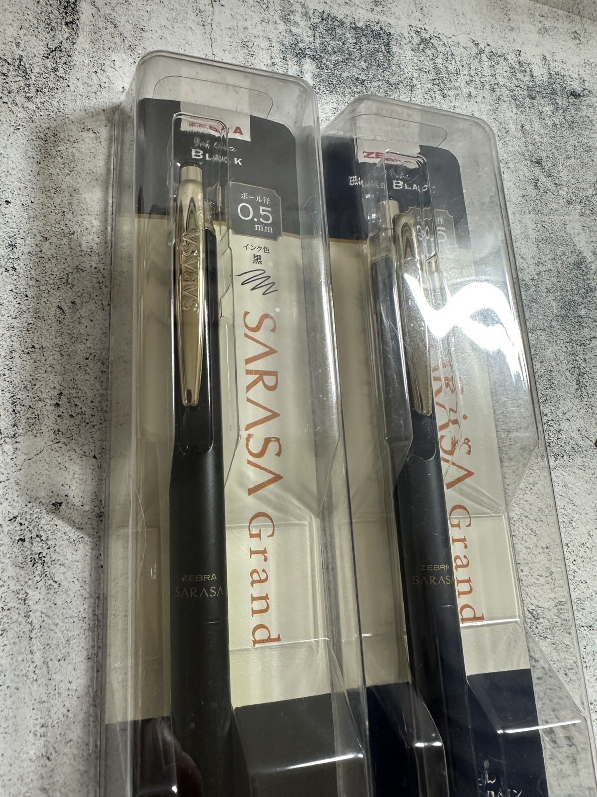 Zebra Sarasa Grand Gel Ink Ballpoint Pen 0.5mm Black And Blue Black Set Of 2