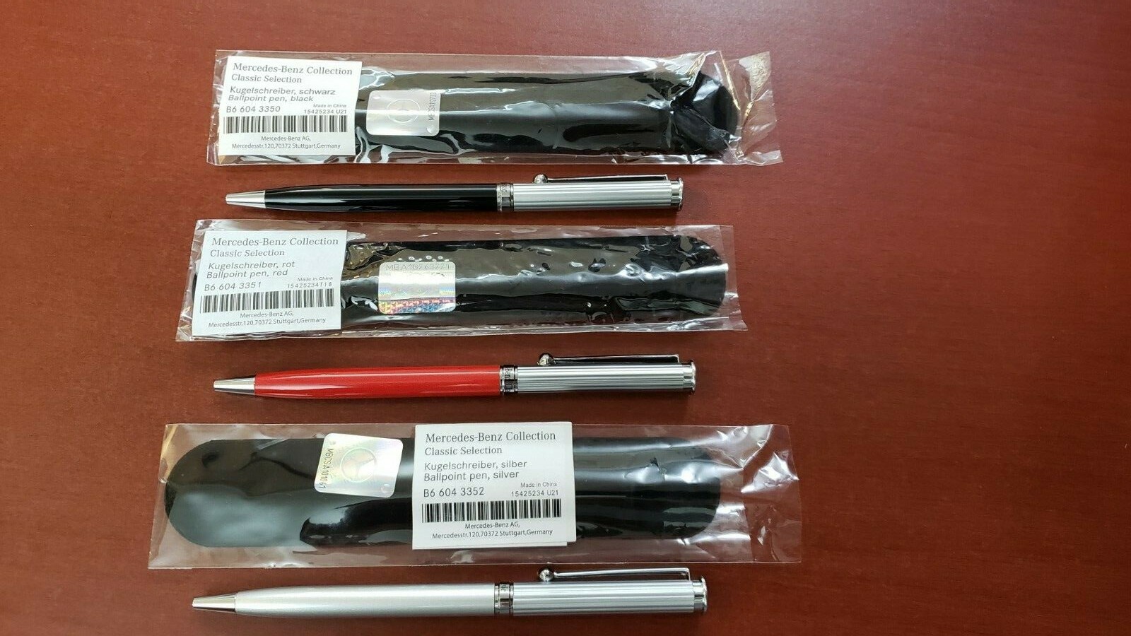 ALL-SILVER MERCEDES-BENZ CLASSIC COLLECTION OEM/NEW BALLPOINT PEN B66043352 ENG