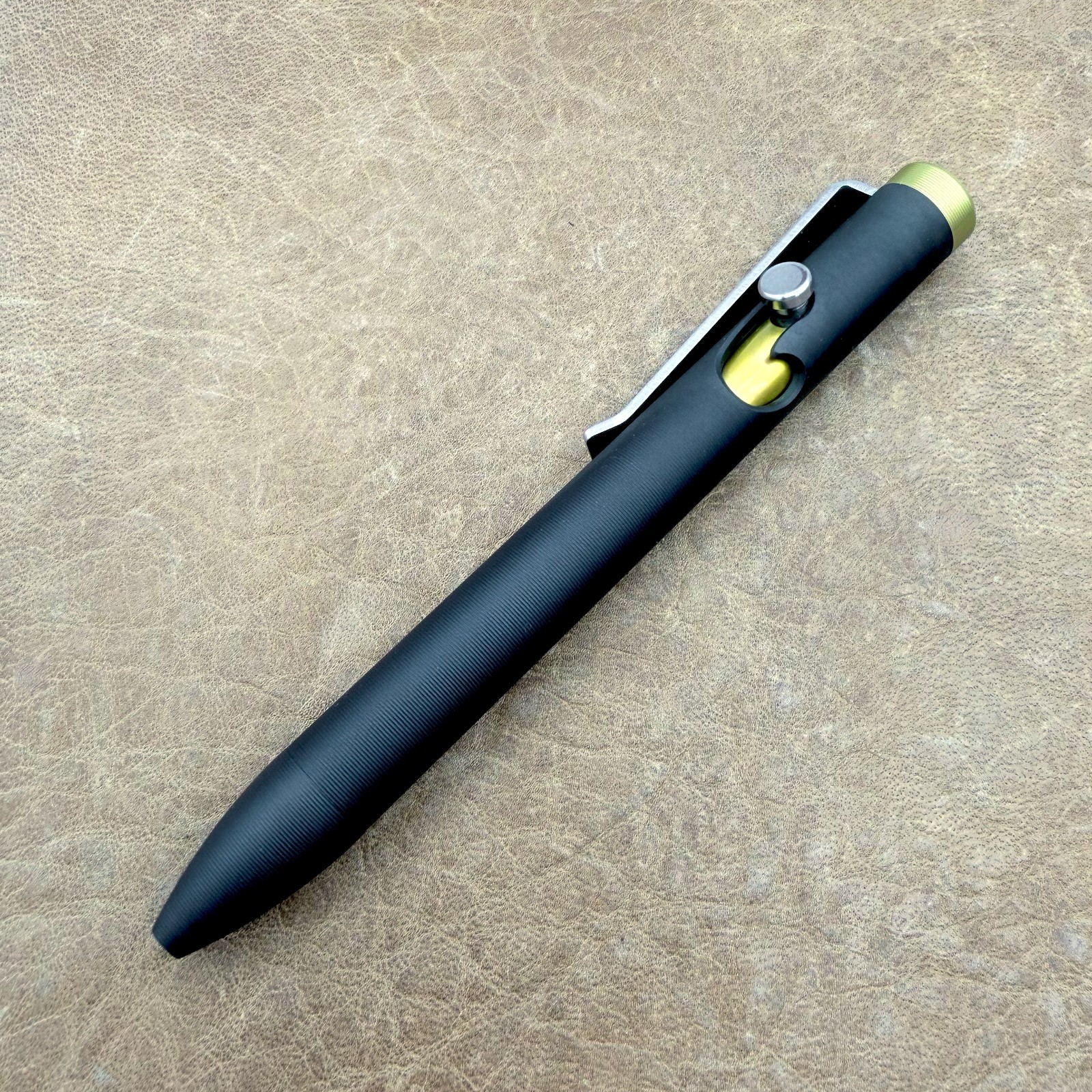 Tactile Turn – Titanium Bolt Action Mini Size Pen Black Ano Color [4.4″]