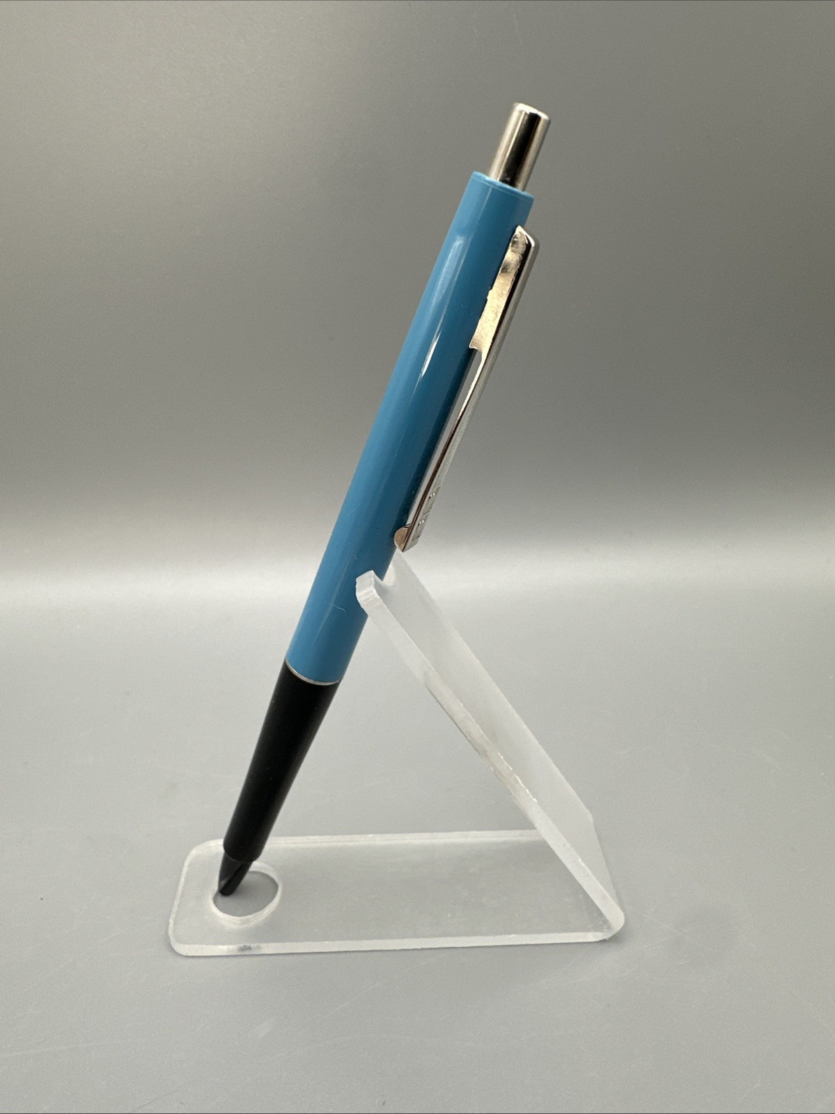 VTG Paper Mate Powerpoint Ball Pen Turquoise Black Double Heart Tu Tone 1328
