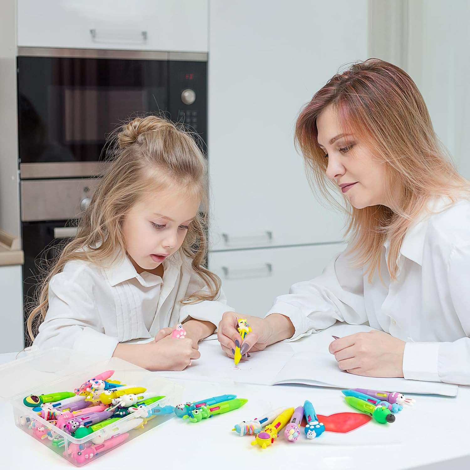 Multicolor Pen in One – Cute Pens for Kids – 42-Pack Multicolor Pens, Perfect fo