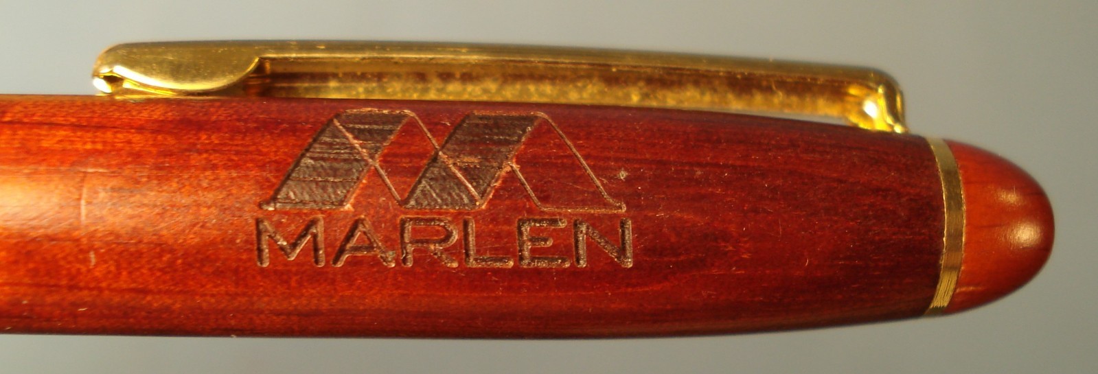 MARLEN Pen. Simulated Wood Color with Gold Trim.
