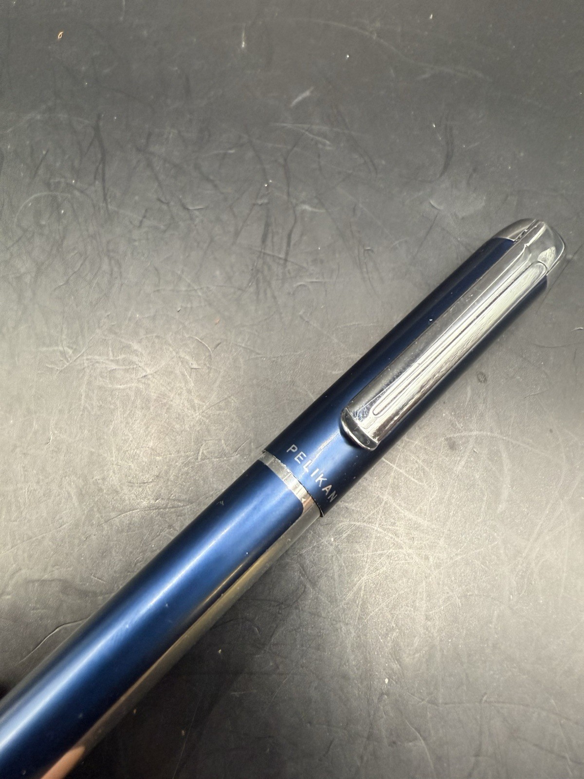 Pelikan Pura K40 Blue & Silver Ballpoint Pen Made In Germany Needs Ink Refill