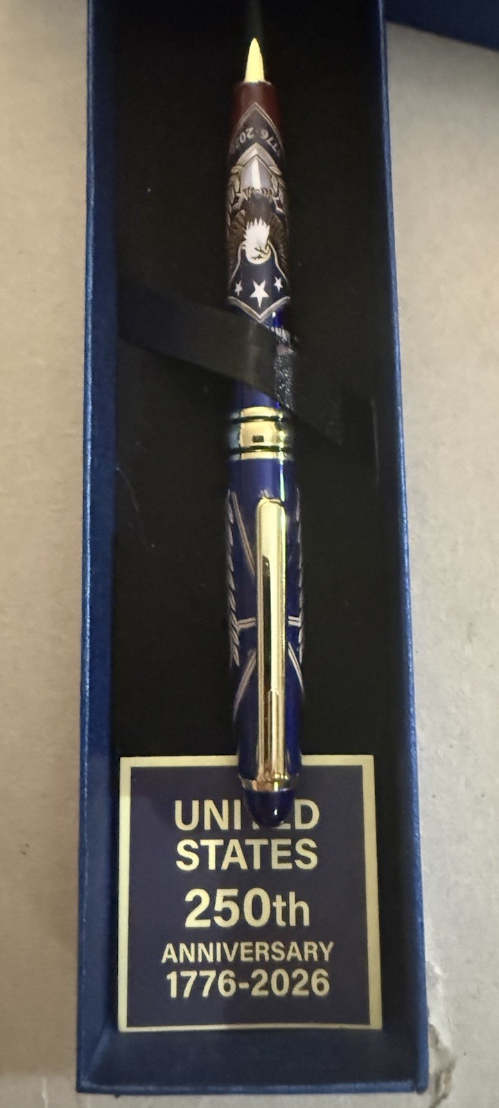 United States 250 Anniversary pen great for Father’s day Engraved design