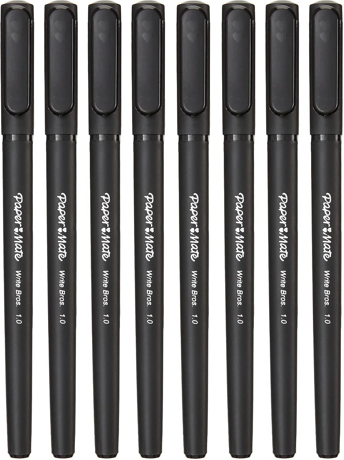 Paper Mate Write Bros Ballpoint Stick Pens, Black Ink, 1mm Medium Point, 8 Pack